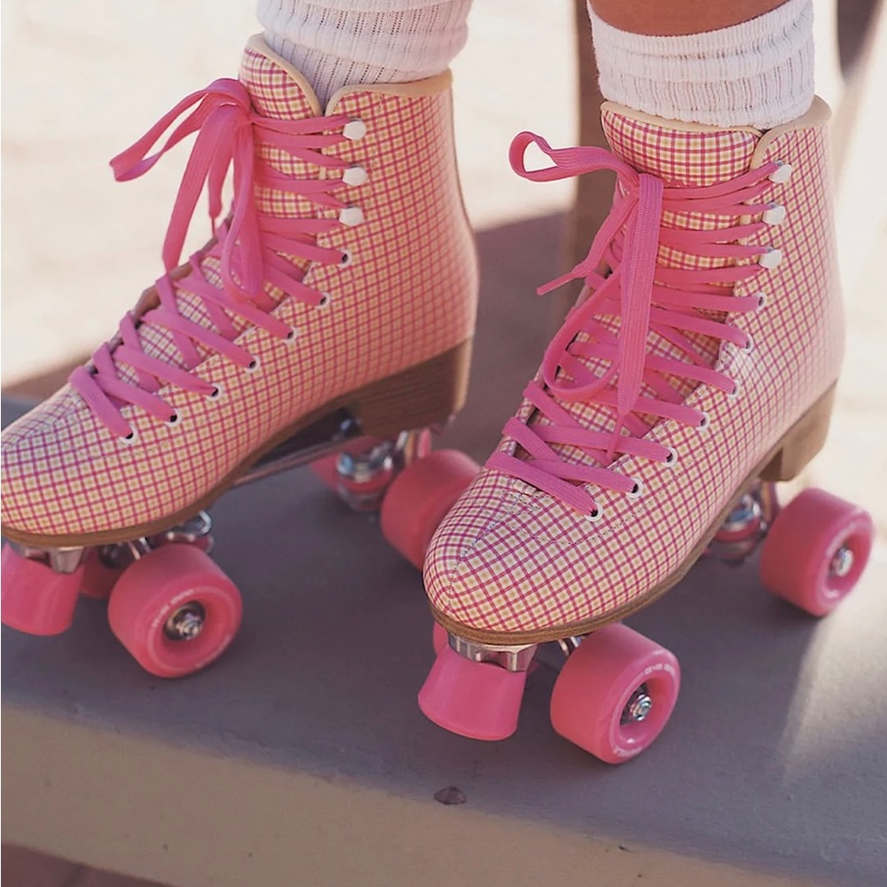 Brand New Impala Pink Tartan skates